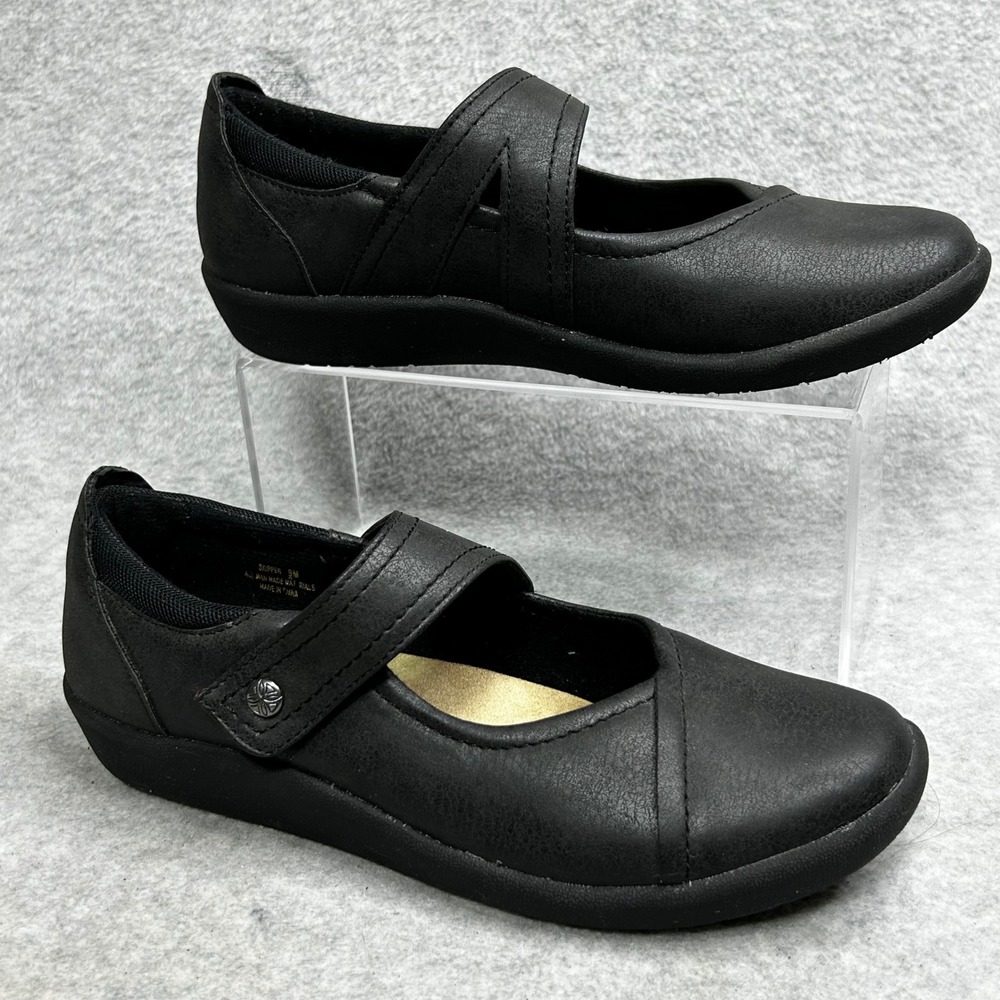 Cushion Aire Skipper Black Mary‎ Jane Flats Women's Size 9M Comfort Shoes